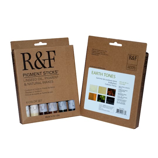 R&#x26;F Handmade Pigment Sticks&#xAE; Color Stick Set, Earth Tones